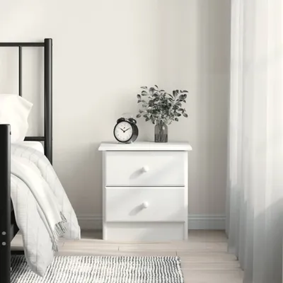 Obrázok produktu pre vidaXL Nočný stolík ALTA White 41x35x41 cm z masívneho borovicového dreva