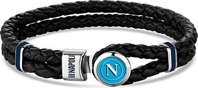 Produktbild von Armbanden Leder Squadre di calcio Silber Kollektion Napoli - mann