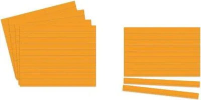 Produktbild von Einsteckkarten Planrecord A3 quer B420xH297mm VE= 5 Bogen a 8 Streifen orange