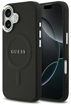 Produktbild von GUESS case passend für IPHONE 17 kompatibel mit MagSafe GUHMP17SPSAREGSK (PU W/ Classic Logo) black