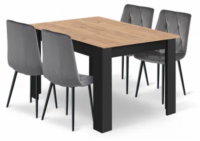Immagine prodotto di Set Pranzo - Leobert - Libra - Nero/Grigio - 120 X 80 Cm - 5 Pezzi