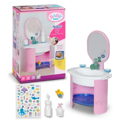 Produktbild von BABY born Waschbecken mit Zahnbürste & Seifenspender funktioniert mit Wasser