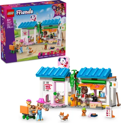 Produktbild von LEGO Friends Hundekuchenbäckerei - Kinder Einkaufsladen mit 2 Mini Puppen, 4 Tierfiguren, Tiertragetasche und Spielzeug Futterzubehör - Geburtstagsgeschenk für Mädchen ab 6 Jahren - 42677