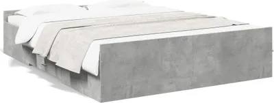 Produktbild von Möbel Bettgestell mit Schubladen Betongrau 140x200 cm Holzwerkstoff - Klassische Betten 3280296
