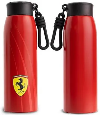 Produktbild von Scuderia Ferrari Wasserflasche 2026, Offizieller Fanartikel, Edelstahl-Flasche in Rot, 1 Stück
