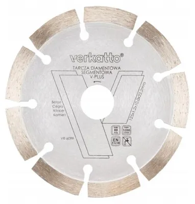 Obrázek produktu pro Verkatto VR-6099 Diamantový segmentový kotouč 125mm pro beton