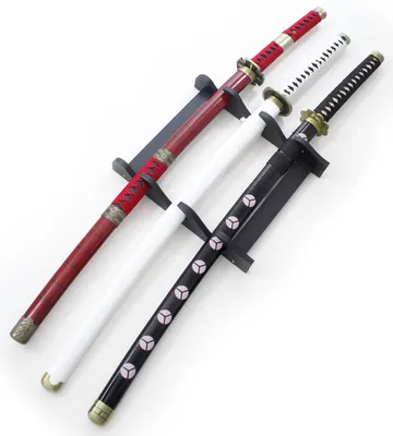 Produktbild von Pack 3 Scharfe Katanas Zoro One Piece Schwert Klinge Maru