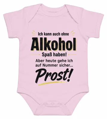 Productafbeelding van Ik kan ook zonder alcohol plezier hebben. (Statement) Sarcasme. JGA (Junggesellenabschied) babybody, roze, maat 6/12