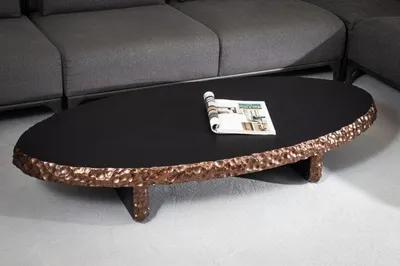 Obrázok produktu pre Moderner Ovaler Couchtisch Designer Wohnzimmer Exklusiver Beistelltisch