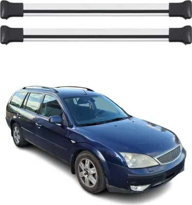 Image de Barres de toit transversales pour Ford Mondeo SW 2000-2007 Aluminium Gris