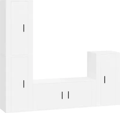 Obrázek produktu pro vidaXL 4dílná sada TV skříněk Bílý dřevěný materiál