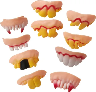 Produktbild von 10pcs lustiger Vampir Zombie Zähne Zähne Halloween Cosplay Kostüm Trick Spielzeug