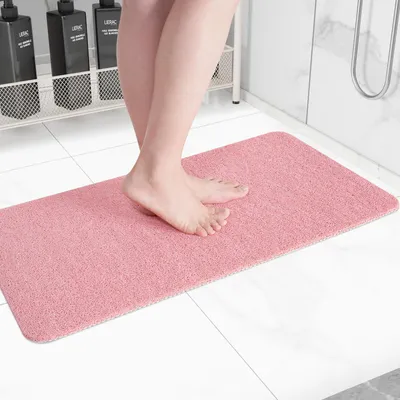 Image de Tapis de bain antidérapant - Séchage rapide, rose