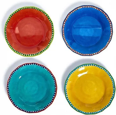 Productafbeelding van Melamine serviesset - Onbreekbaar, mix en match kleuren