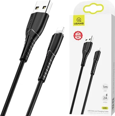 Produktbild von USAMS Lightning-Kabel 1 m Schnellladung Schwarz