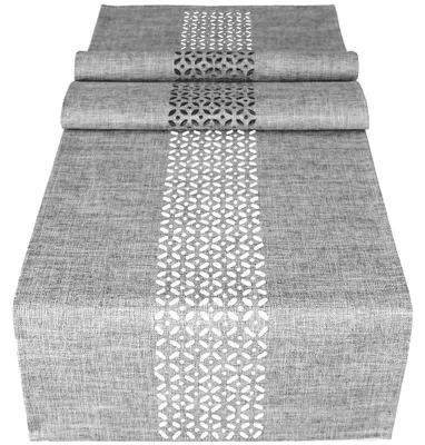 Immagine prodotto di Runner da tavola Ornamenti traforati grigio 40x140 cm
