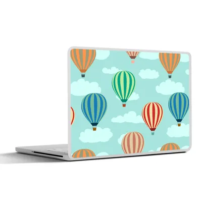 Produktbild von MuchoWow® Laptop Aufkleber Sticker Cover Muster - Luft - Ballon 25x18 cm - Laptop-Deko
