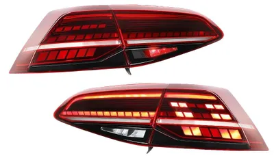 Produktbild von Rücklicht-Einheit, kompatibel mit Golf 7 MK7, volles LED-Licht, sequenzieller Blinker, Golf 7 rot LED