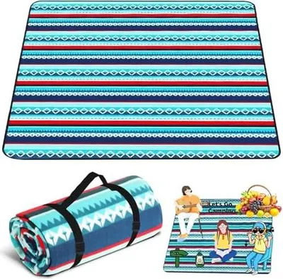 Produktbild von Picknickdecke,200 cm x 200 cm Campingdecke mit wasserdichte und Thermische Lsolierung Unterseite,Waschbar Strandunterlage,mit Griff Picknick