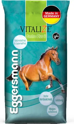 Produktbild von Eggersmann Vitalize Gastro Plus E Ergänzungsfutter Pferd pellet magenfreundlich für empfindlicher Magen Pferd, ohne Luzerne und Soja