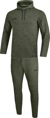 Produktbild von JAKO Unisex Jogginganzug Premium Basics mit Kapuzensweat, Farbe:khaki meliert, Größe:XXL