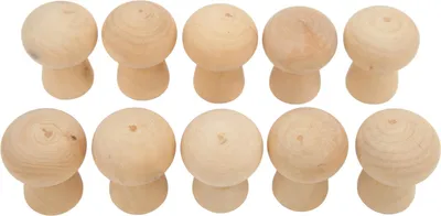 Produktbild von 10 Stück Holzpflockpuppen, verschleißfest, DIY-Produktion, Holzpilz, unvollendet, zum farbigen Zeichnen