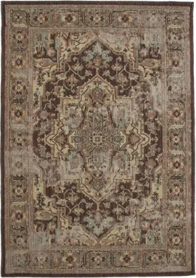 Image de Tapis vintage oriental marron 133x190