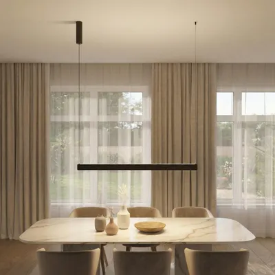 Immagine prodotto di LUMIÈRE Design Lampada a Sospensione 'Cera' LED dimmerabile Up- & Downlight Lampadario Nero