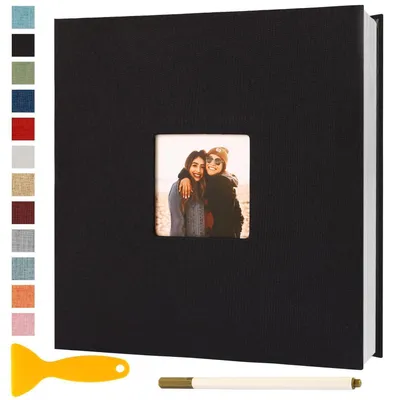Zdjęcie produktu dla Album fotograficzne samoprzylepne, 33x32 cm, 40 stron, kolor czarny