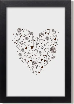 Produktbild von Bild 20x30 MDF-Rahmen, Wandkunst Herz