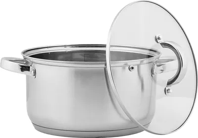 Produktbild von Topf 4L Edelstahl 22 cm Kochtopf Suppentopf Induktion Universaltopf Fleischtopf 4 Liter