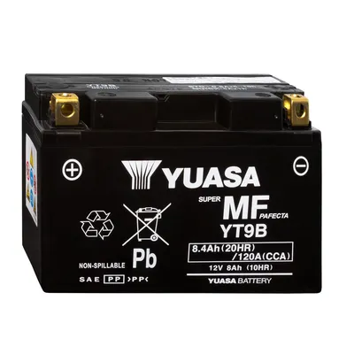 Produktbild von Yuasa YT9B AGM 12V 8Ah Motorradbatterie