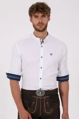 Produktbild von Trachtenhemd Ryan weiß blau 2XL