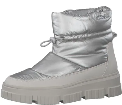 Image de Bottines d'hiver pour femmes s.Oliver, sans talon, doublées, avec plateforme, couleur or (champagne)