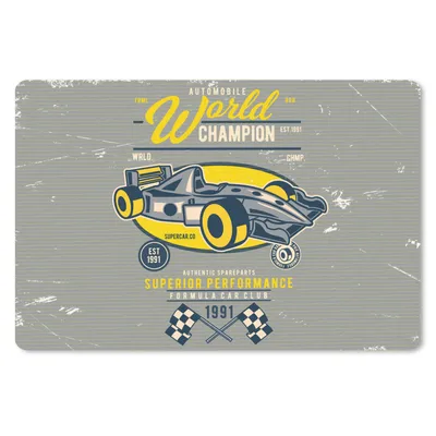 Produktbild von MuchoWow® Mauspad Mousepad Rennwagen - Oldtimer - Flagge 27x18 cm - Mousepads - Maus Mat - Pad - Mausunterlage - Büroartikel - Desk Matten