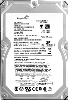 Produktbild von Seagate Festplatte, 250 GB, 3,5 Zoll, für Desktop-Computer, Server, NAS-Systeme, DVR-Geräte und PCs