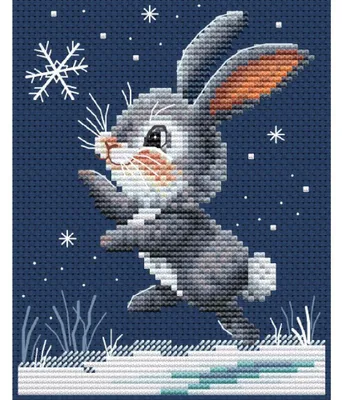 Productafbeelding van Collection D'Art Borduurpakket kruissteek ‘Teer sneeuwlicht I’, telpatroon, Aida 14, 10,5x13cm
