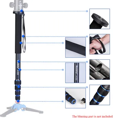 Produktbild von Teleskop verstellbar Portable Aluminiumlegierung Fotografie DSLR Kamera Camcorder Einbeinstativ Einbeinstativ Pole Gehstock fuer Canon Nikon Pentax Olympus aeltesten