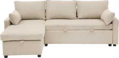 Produktbild von 3-Sitzer-Schlafsofa aus Cord, Breite 219 cm – LOUISON