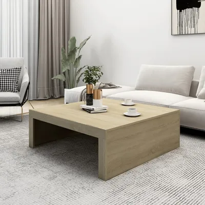 Produktbild von "Winterschlussverkauf "Couchtisch - CLORIS - Wohnzimmertisch - Robust und langlebig - Sonoma-Eiche 100x100x35 cm Holzwerkstoff - DEMöbel2581545