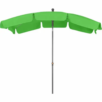 Image de Siena Garden 989634 Parasol à baleine central "Tropico" ; Couleur : vert/gris ; Dimensions (Lxl) : 210 cm x 140 cm