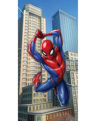 Obrázok produktu pre Bavlnená plážová osuška Spiderman - Medzi mrakodrapmi