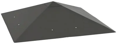 Produktbild von Ersatzdach für Pavillon 3 x 3 m wasserabweisend Pavillondach UPF30+ Ersatzbezug Oxford-Stoff, 370 g/m², Grau