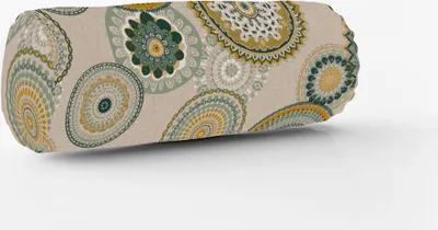 Produktbild von SCHÖNER LEBEN. Kissenhülle Mandalas natur grün verschiedene Größen Größe 15x40cm (ØxB) Nackenrolle 15x40cm (ØxB) Nackenrolle Größe