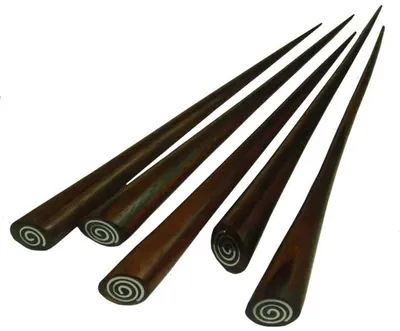 Immagine prodotto di Forcina in legno (Sonor-Wood) con intarsio in acciaio inossidabile, accessorio per capelli, quantità: 1 pezzo