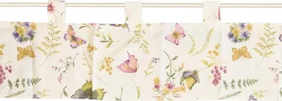 Produktbild von Scheiben-Gardine Landhaus-Stil Schmetterling Blume 150 x 30 cm