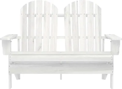 Image de vidaXL Banc de jardin Adirondack 2 places en bois massif de sapin blanc