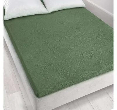 Zdjęcie produktu dla Prześcieradło z gumką, prześcieradło żakardowe z gumką, frotte, wysoka jakość, bez gumki 175x220, zielone