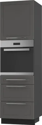 Produktbild von Backofenschrank Kvantum Q-D14/RU/3A Vollauszug 60cm Korpus- & Frontfarbe wählbar,graphit matt,schwarz