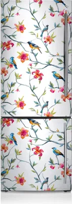Produktbild von Magnete Küche Kühlschrank Kühlschrankmagnete 60x190 cm - Vögel auf Zweigen.
